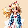 AI Image from preset `Girl Cartoon` with settings Sampler=`LMS`
